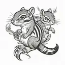 chipmunk tattoo design idea