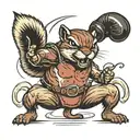 a chipmunk boxer throwing a punch tattoo design idea