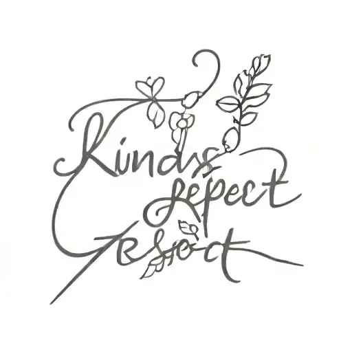 kindness and respect tattoo design idea