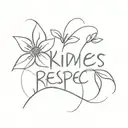 kindness and respect tattoo design idea