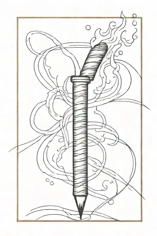 match stick burning  tattoo design idea