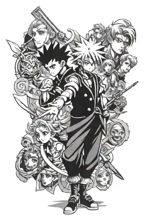 anime hunter x hunter tattoo design idea