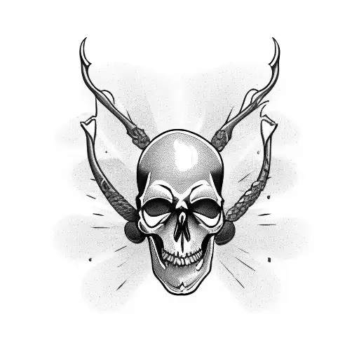 sobriety with skull tattoo design idea