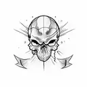 sobriety with skull tattoo design idea