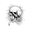 sobriety with skull tattoo design idea