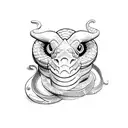 sobriety with snake tattoo design idea