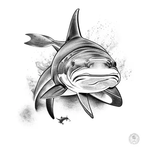 nurse shark tattoo design idea