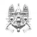 millenium falcon tattoo design idea