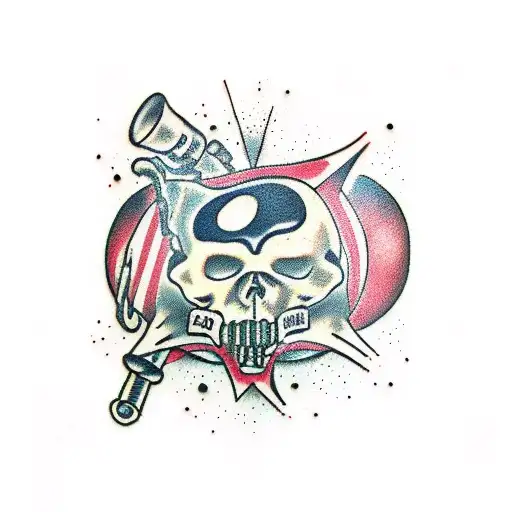 a toxic gallon of milk spilling over  tattoo design idea