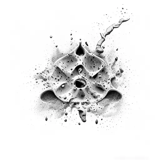 a toxic gallon of milk spilling over  tattoo design idea