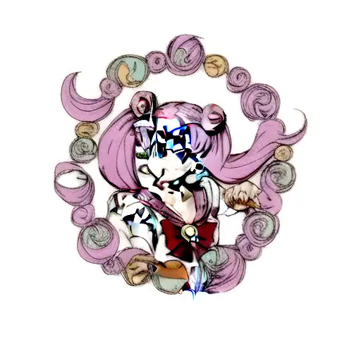 sailor moon medusa tattoo design idea