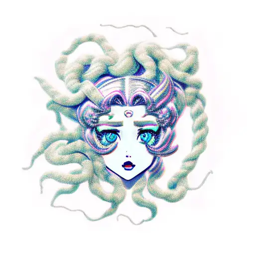 Medusa in sailor moon outfit tattoo design idea