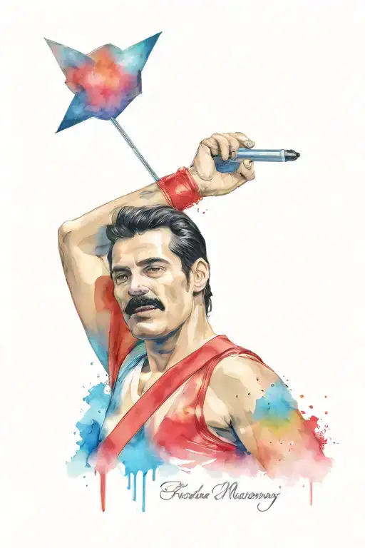 freddie mercury who wants to live forever? tattoo design idea