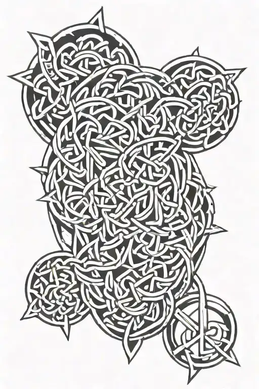 celtic knots tattoo design idea