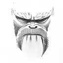 bigfoot smoking a blunt tattoo design idea