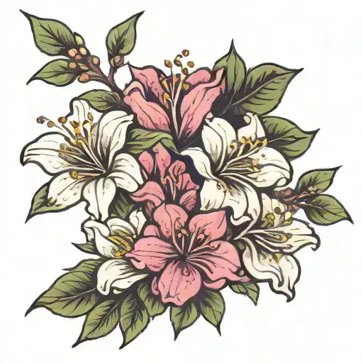 jasmine flower tattoo design idea