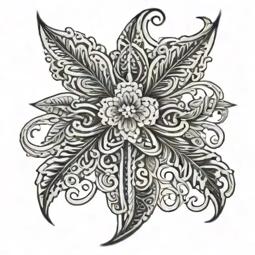 Tooled leather tattoo design idea