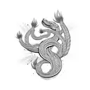 cobra com flores tattoo design idea