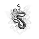 cobra com flores tattoo design idea