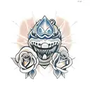 cobra com flores tattoo design idea