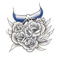 cobra com flores tattoo design idea