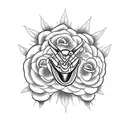 cobra com flores tattoo design idea