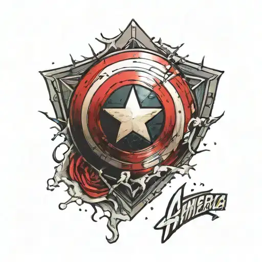 captain America  shield  tattoo design idea