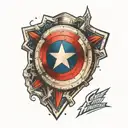 captain America  shield  tattoo design idea