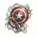 captain America  shield  tattoo design idea