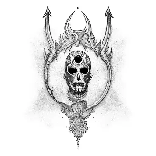 invencible, espada y un volcan tattoo design idea