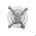 rosary beads with cross tattoo design idea