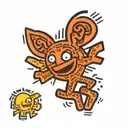 keith haring tattoo design idea