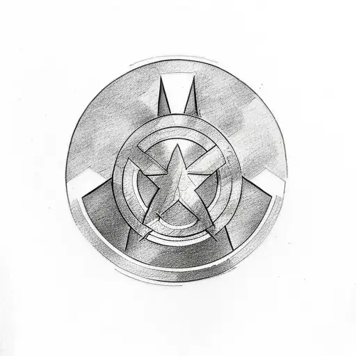 A minimalist tattoo of Marvel superheroes hiking through a forest tattoo design idea