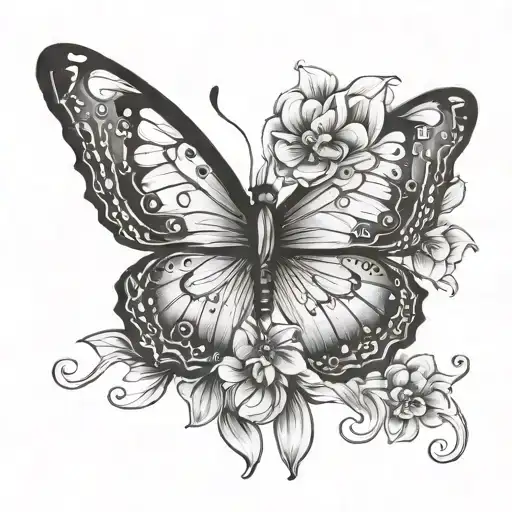 butterfly sad happy tattoo design idea