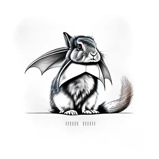 Grunge sticker tattoo style cute bunny Royalty Free Vector