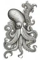 squid body tattoo design idea