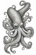 squid body tattoo design idea