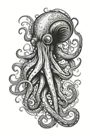 squid tattoo design idea