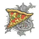 NYC Pizza slice tattoo design idea