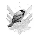 Threes and birds tattoo design idea