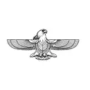 an eagle with shading around tattoo design idea