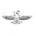 an eagle with shading around tattoo design idea