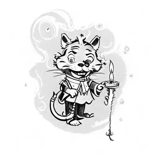 baroque floral, burning candle, wizard of oz, calvin and hobbes tattoo design idea