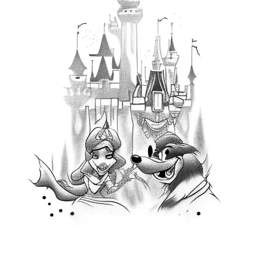 Disney couple tattoos tattoo design idea