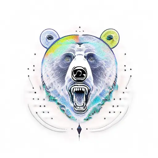 bear furious tattoo design idea