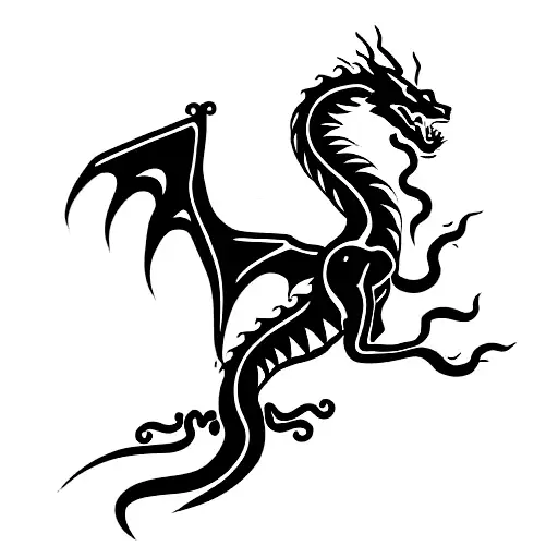 lightning dragon tattoo design idea