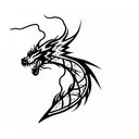 lightning dragon tattoo design idea