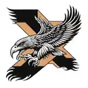 Philippine eagle with philippine flag tattoo design idea