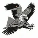 Philippine eagle with philippine flag tattoo design idea