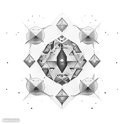 god father ,time traveller,  coffee , mandala , geometric , abstract tattoo design idea